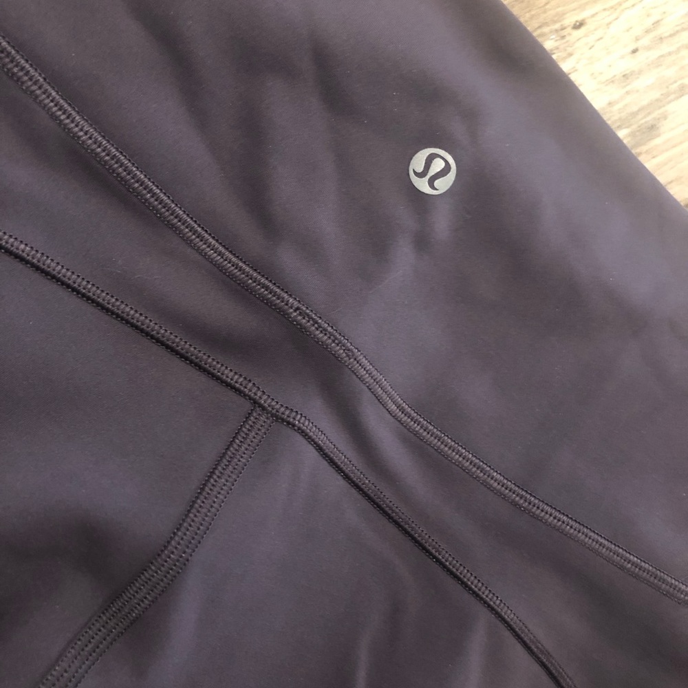 Lululemon In Movement, Crop, size 10. Black Currant